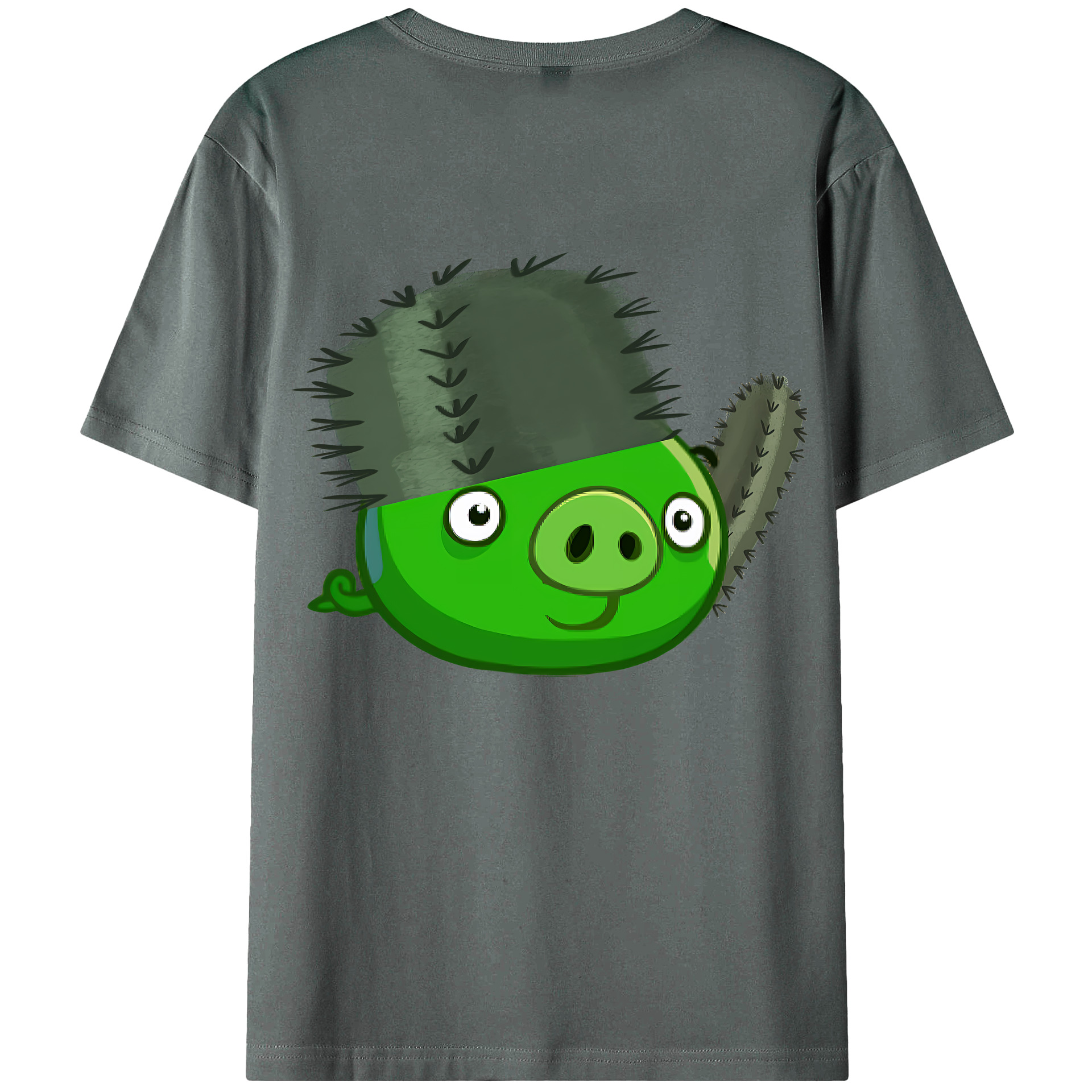 （画像用） Angry Birds アングリーバード 綿100％ メンズ半袖Tシャツ（バックプリント） 通気性
